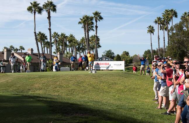 October 9, 2016 - Newport Beach, California, USA - John Daly makes a tee shot on the 14th hole during the final round of the Toshiba Classic at the Newport Beach Country Club on October 9, 2016 in Newport Beach, California. Toshiba Classic - Final Round - ZUMAg139
