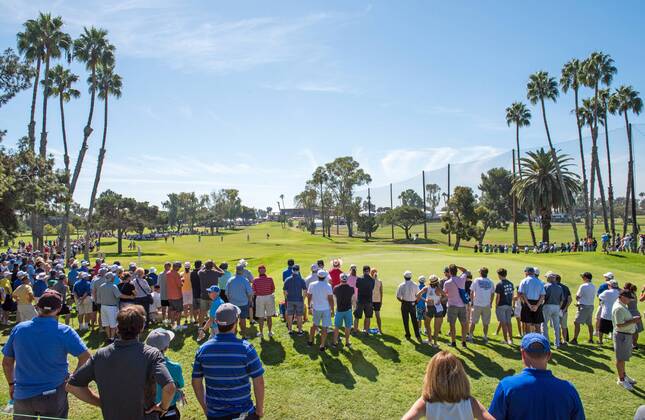 October 9, 2016 - Newport Beach, California, USA - John Daly, Bart Bryant and David Frost walk up the fairway on the first hole during the final round of the Toshiba Classic at the Newport Beach Country Club on October 9, 2016 in Newport Beach, California. Toshiba Classic - Final Round - ZUMAg139