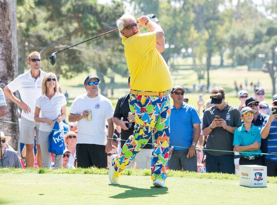 October 9, 2016 - Newport Beach, California, USA - John Daly makes a tee shot on the second hole during the final round of the Toshiba Classic at the Newport Beach Country Club on October 9, 2016 in Newport Beach, California. Toshiba Classic - Final Round - ZUMAg139
