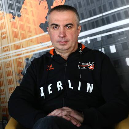 Volleyball, Herren, Saison 2015 16, Bundesliga, Saisonauftakt-PK BR Volleys, Cheftrainer Roberto Serniotti (Berlin Recycling Volleys), 10.10.16,
