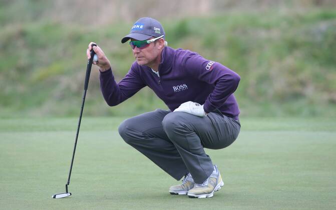 October 16, 2016 - London, London, United Kingdom - Mikko Ilonen (FIN).during The British Masters 2016 supported by SkySports Round One at The Grove Golf Course on October 14, 2016 in Watford, England. Golf - British Masters Round One  - ZUMAn230