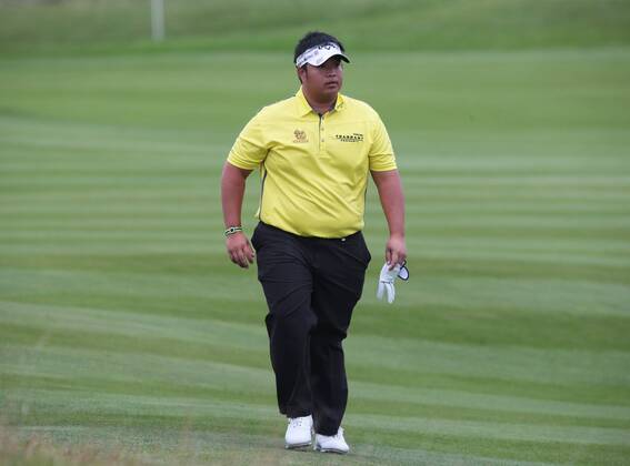October 16, 2016 - London, London, United Kingdom - Kiradech Aphibarnrat (THA).during The British Masters 2016 supported by SkySports Round One at The Grove Golf Course on October 14, 2016 in Watford, England. Golf - British Masters Round One  - ZUMAn230