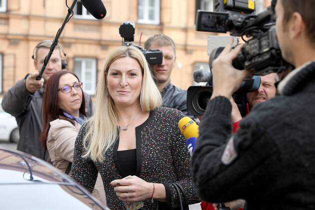 Janica Kostelic - Zagreb, Croatia 25.10.2016., Zagreb, Croatia - Former World Cup alpine ski racer and four-time Olympic gold medalist, Janica Kostelic, leaving Banski dvori where was held first government meeting.  PatrikxMacek PIXSELL