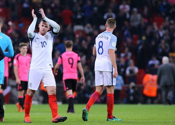 11.11.2016. Wembley Stadium, London, England. World Cup Qualifying Football. England versus Scotland. Wayne Rooney of England applauds his fans at full time xMarkxKertonx  ActionPlus11808614