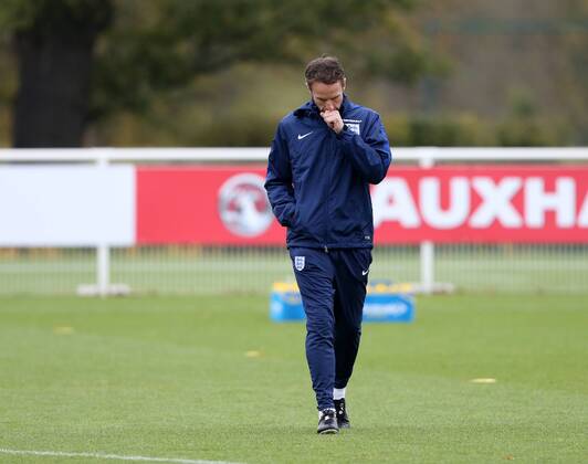 England s Gareth Southgate looks on during training at Tottenham Hotspur training centre, London. Picture date November 14th, 2016 Pic David Klein Sportimage EDITORIAL USE ONLY. No use with unauthorised audio, video, data, fixture lists, club league logos or live services. Online in-match use limited to 120 images, no video emulation. No use in betting, games or single club league player publications.