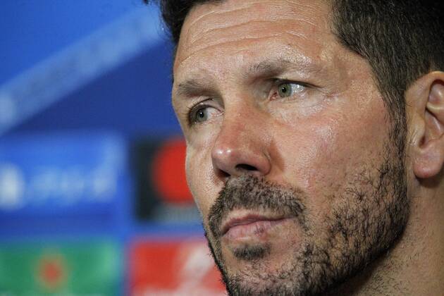 Atletico Madrid s Argentinian head coach Diego Simeone during the press conference PK Pressekonferenz of the team at Vicente Calderon stadium in Madrid, Spain on 22 November 2016. Atletico Madrid will face PSV Eindhoven in a UEFA Champions League Group D soccer match on 23 November. Atletico Madrid s press conference !ACHTUNG: NUR REDAKTIONELLE NUTZUNG!  20161122-636154443379979025