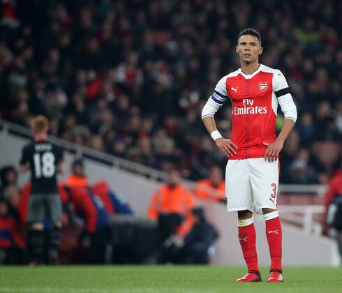 Arsenal s Kieran Gibbs looks on dejected during the EFL Cup match at the Emirates Stadium, London. Picture date October 30th, 2016 Pic David Klein Sportimage EDITORIAL USE ONLY. No use with unauthorised audio, video, data, fixture lists, club league logos or live services. Online in-match use limited to 120 images, no video emulation. No use in betting, games or single club league player publications.