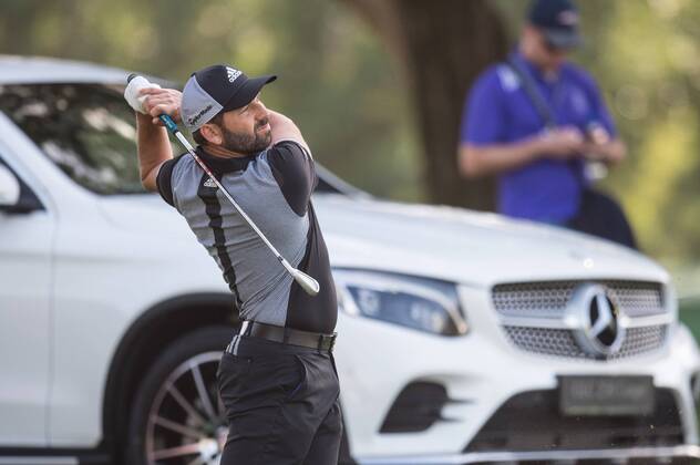 Sergio Garcia of Spain tees off while completing his second round during the PGA Golf Herren European Tour Dubai Desert Classic Tournament Day 3 at the Emirates Golf Club, Dubai, UAE on 4 February 2017. Copyright: xGrantxWinterx 14030071