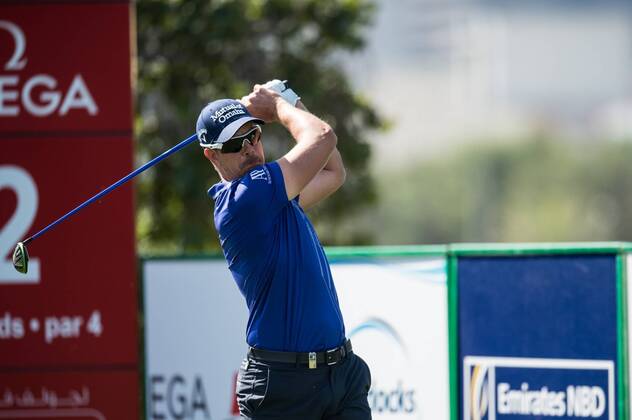 Henrik Stenson of Sweden tees off during the PGA Golf Herren European Tour Dubai Desert Classic Tournament Day 3 at the Emirates Golf Club, Dubai, UAE on 4 February 2017. Copyright: xGrantxWinterx 14030094