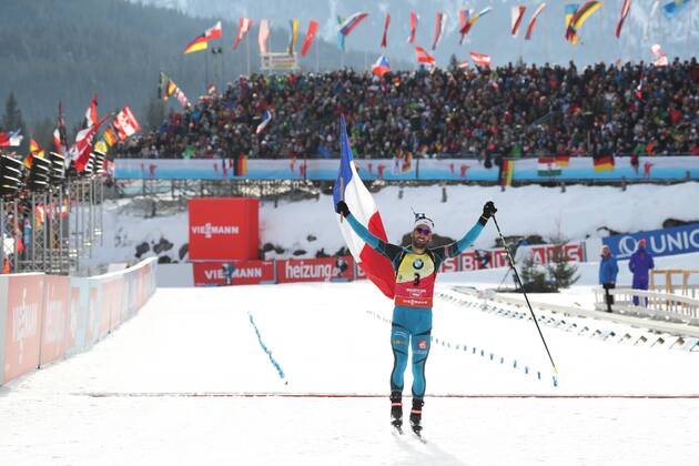 BIATHLON - IBU World Championships Hochfilzen HOCHFILZEN,AUSTRIA,12.FEB.17 - BIATHLON - IBU World Championships, 12,5km pursuit, men. Image shows Martin Fourcade (FRA). GEPAxpictures xMathiasxMandl