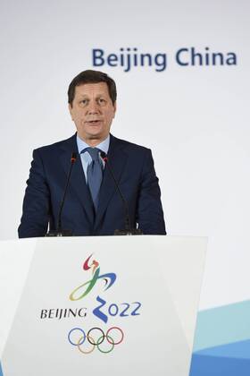 (170227) -- BEIJING , Feb. 27, 2017 -- International Olympic Committee (IOC) Coordination Commission chairman Alexander Zhukov speaks during the launching event for the marketing program of Beijing 2022 Olympic and Paralympic Winter games Winterspiele Spiele Summer games (Beijing 2022) in Beijing, capital of China, Feb. 27, 2017. The marketing program for Beijing 2022 was officially launched by the organizers here on Monday. )(wll) (SP)CHINA-BEIJING-2022-MARKETING PROGRAM(CN) JuxHuanzong 