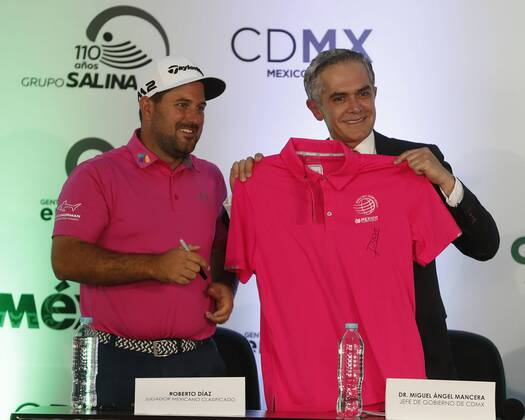 March 1, 2017 - Mexico - Golf Championship. Roberto Diaz, Jay Monahan, Benjamin Salinas Sada, Enrique de la Madrid, Bernardo Villacecias  - ZUMAu78_ 20170301_zaf_u78_072 Copyright: xElxUniversalx