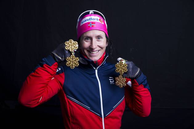 Ski Nordisch, WM in Lahti, Langlauf, 30km Freistil der Damen 170304 04.03.2017, Lahti, Finland (FIN): Marit Bjoergen (NOR) - FIS nordic world ski championships, cross-country, medals, Lahti (FIN). ModicaxNordicFocus.  BB170304ZI069
