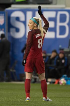 Fußball, SheBelieves Cup, USA - England March 4, 2017 - Harrison, New Jersey, U.S - USA defender JULIE JOHNSTON 8 during the SheBelieves Cup match at Red Bull Arena in Harrison, NJ. Soccer 2017 - England defeats USWNT 1-0 - ZUMAs192 20170304_zap_s192_036 Copyright: xMarkxSmithx