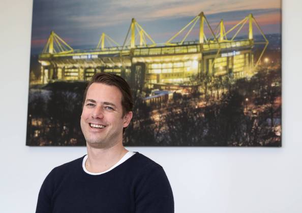 (170407) -- DORTMUND, April 7, 2017 -- Head of Borussia Dortmund s youth department Lars Ricken receives an interview with Xinhua in Dortmund, Germany, on April 5, 2017. ) (SP)GERMANY-DORTMUND-SOCCER-BORUSSIA DORTMUND-LARS RICKEN-INTERVIEW ShanxYuqi 
