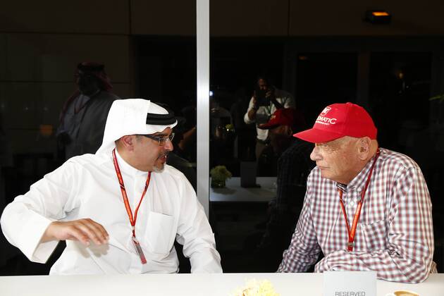 Motorsports: FIA Formula One World Championship WM Weltmeisterschaft 2017, Grand Prix of Bahrain, Niki Lauda (AUT, Mercedes AMG Petronas Formula One Team), Sakhir Bahrain xHOCHxZWEIx
