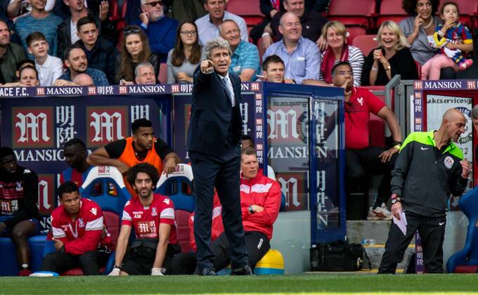 Manuel Pellegrini manager of Manchester City during the Barclays Premier League match between Crystal Palace and Manchester City at Selhurst Park, London, England on 12 September 2015. Copyright: xLiamxMcAvoyx 05870103