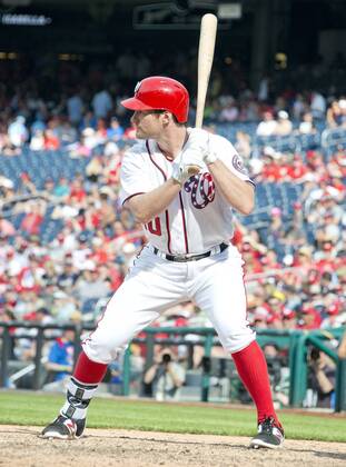April 30, 2017 - Washington, District of Columbia, United States of America - Washington Nationals second baseman Daniel Murphy (20) bats in the seventh inning against the New York Mets at Nationals Park in Washington, D.C. on Sunday, April 30, 2017. The Nationals won the game 23 - 5..Credit: CNP New York Mets vs Washington Nationals - ZUMAs152 78320085st Copyright: xRonxSachsx