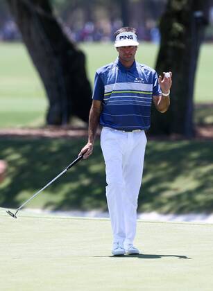May 12, 2017 - Ponte Vedra Beach, Florida, United States - Bubba Watson waves to the crowd after putting the 9th green during the second round of The PLAYERS Championship at TPC Sawgrass. Golf 2017: The PLAYERS Championship - Round 2 - ZUMAw109 20170512_zap_w109_037 Copyright: xDebbyxWongx