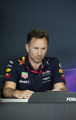 May 12th 2017, Circuit de Barcelona, Catalunya, Spain; Spanish Formula One Grand Prix; Friday Practice; Christian Edward Johnston Horner, Team Principal of the Red Bull Racing Formula One team during the press conference PK Pressekonferenz xPabloxGuillenx  ActionPlus11878462