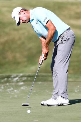 May 12, 2017 - Ponte Vedra Beach, Florida, United States - Lucas Glover putts the 9th green during the second round of The PLAYERS Championship at TPC Sawgrass. Golf 2017: The PLAYERS Championship - Round 2 - ZUMAw109 20170512_zap_w109_076 Copyright: xDebbyxWongx