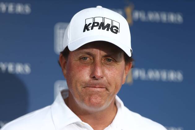 May 12, 2017 - Ponte Vedra Beach, Florida, United States - Phil Mickelson speaks to the media after the second round of The PLAYERS Championship at TPC Sawgrass. Golf 2017: The PLAYERS Championship - Round 2 - ZUMAw109 20170512_zap_w109_107 Copyright: xDebbyxWongx