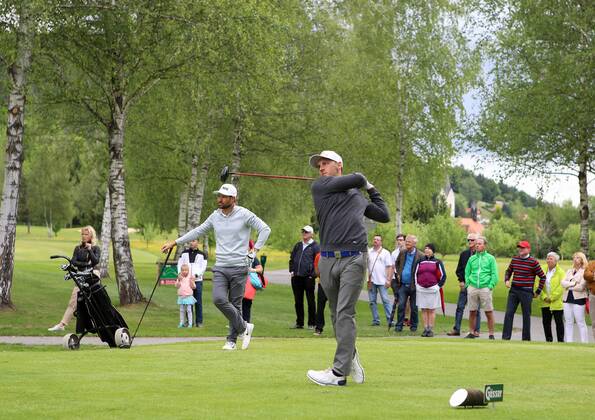 GOLF - Goesser Open MARIA LANKOWITZ,AUSTRIA,20.MAY.17 - GOLF - Goesser Open, GC Erzherzog Johann. Image shows Lukas Nemecz (AUT) and Jean-Baptiste Gonnet (FRA). GEPAxpictures xChristianxWalgram