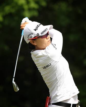 May 28, 2017 - Ann Arbor, Michigan, United States - Jeong Eun Lee of Republic of Korea tees off on the 7th tee during the final round of the LPGA Golf Damen Volvik Championship at Travis Pointe Country Club, Ann Arbor, MI, USA Sunday, May 28, 2017. LPGA Volvik Championship  - ZUMAn230 20170528_zaa_n230_275 Copyright: xJorgexLemusx