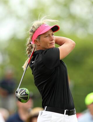 May 28, 2017 - Ann Arbor, Michigan, United States - Suzann Pettersen of Norway tees off on the 17th tee during the final round of the LPGA Golf Damen Volvik Championship at Travis Pointe Country Club, Ann Arbor, MI, USA Sunday, May 28, 2017. LPGA Volvik Championship - Final Round  - ZUMAn230 20170528_zaa_n230_306 Copyright: xJorgexLemusx
