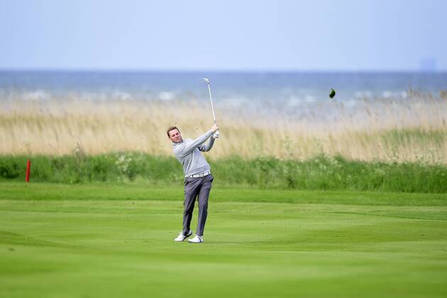 170602 Max Orrin, England, under dag tva av golftävlingen Nordea Masters den 2 juni 2017 i Barsebäck.  Copyright: PETTERxARVIDSON BB170602PA006