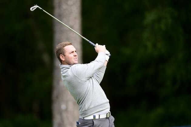 170602 Max Orrin, England, under dag tva av golftävlingen Nordea Masters den 2 juni 2017 i Barsebäck.  Copyright: PETTERxARVIDSON BB170602PA010