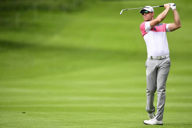 170602 Jens Dantorp, Sverige, under dag tva av golftävlingen Nordea Masters den 2 juni 2017 i Barsebäck.  Copyright: PETTERxARVIDSON BB170602PA015
