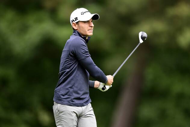 170602 Joakim Lagergren, Sverige, under dag tva av golftävlingen Nordea Masters den 2 juni 2017 i Barsebäck.  Copyright: PETTERxARVIDSON BB170602PA018
