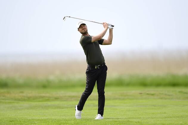 170602 Jens Fahrbring, Sverige, under dag tva av golftävlingen Nordea Masters den 2 juni 2017 i Barsebäck.  Copyright: PETTERxARVIDSON BB170602PA025