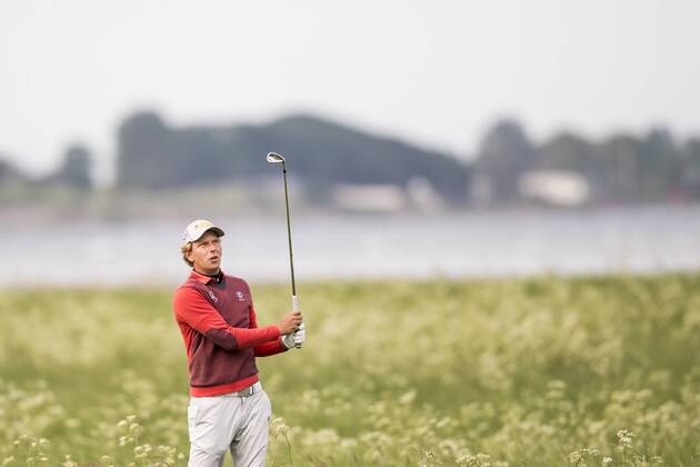 170602 Marcel Siem, Tyskland under dag tva av golftävlingen Nordea Masters den 2 juni 2017 i Barsebäck.  Copyright: PETTERxARVIDSON BB170602PA150