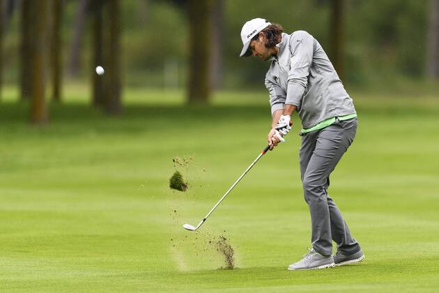 170604 Johan Edfors, Sverige under dag fyra av golftävlingen Nordea Masters den 4 juni 2017 i Barsebäck.  Copyright: AndersxBjurö ST170604AAB04