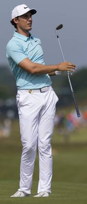June 15, 2017 - USA - Jamie Lovemark hits onto the 18th green during the first round of the U.S. Open golf tournament Thursday, June 15, 2017 at Erin Hills in Hartford, Wis. He birdied the hole and finished the day three under par. US Open - ZUMAm67_ 20170615_zaf_m67_015 Copyright: xMarkxHoffmanx