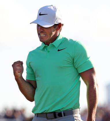June 18, 2017 - Hartford, WI, USA - Brooks Koepka reacts after he shoots a -16 under par to win the 2017 U.S. Open Championship on Sunday, June 18, 2017 at Erin Hills in Hartford, Wis. U.S. Open Championship Round 4 - ZUMAm67_ 20170618_zaf_m67_061 Copyright: xRickxWoodx
