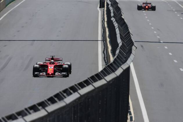 Motorsports: FIA Formula One World Championship WM Weltmeisterschaft 2017, Grand Prix of Europe, 5 Sebastian Vettel (GER, Scuderia Ferrari), Baku Azerbaijan xHOCHxZWEIx