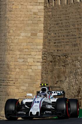 Day 2: F1 qualification in Baku Lance Stroll of Canada driving the (18) Williams Martini Racing F1 Team on track during final practice for the Azerbaijan Formula One Grand Prix at Baku City Circuit.  AzizxKarimov PacificxPress