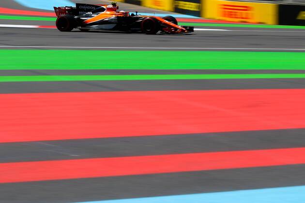 Day 2: Third practice session F1 Belgum Formula One driver Stoffel Vandoorne of McLaren Honda F1 Team in action during the third practice session of the Formula One Grand Prix of Azerbaijan at the Baku City Circuit. The 2017 Formula One Grand Prix of Azerbaijan will take place on 25 June.  AzizxKarimov PacificxPress
