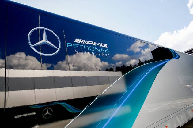 Motorsports: FIA Formula One World Championship WM Weltmeisterschaft 2017, Grand Prix of Austria, Motorhome of Mercedes AMG Petronas F1 Team Spielberg Austria xHOCHxZWEIx