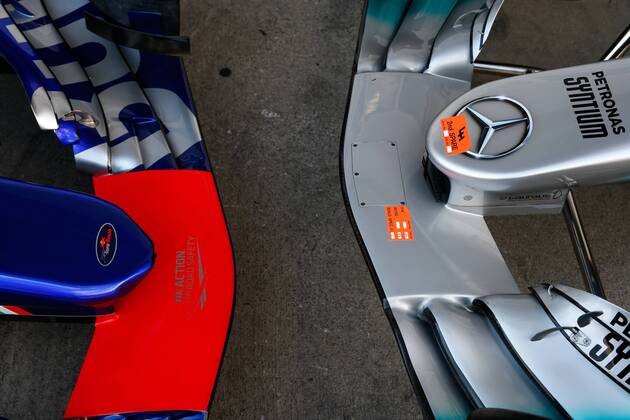 Motorsports: FIA Formula One World Championship WM Weltmeisterschaft 2017, Grand Prix of Austria, technical detail, front wing Spielberg Austria xHOCHxZWEIx