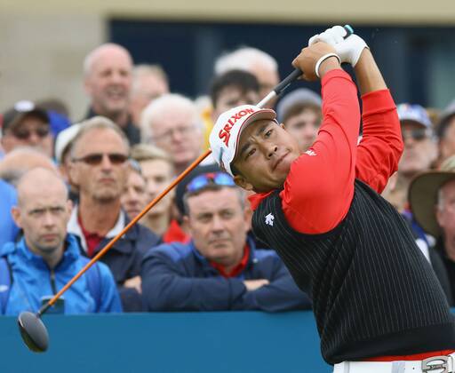 Golf: Matsuyama makes solid start at Irish Open Japan s Hideki Matsuyama hits a tee shot on the 17th hole during the first round of the Irish Open at Portstewart Golf Club on July 6, 2017. Carding a 5-under-par 67, Matsuyama closed out the first round tied for ninth place. 