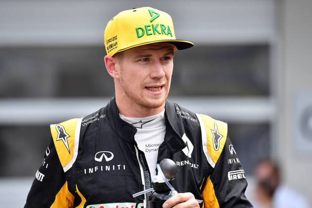Nico HUELKENBERG,HÜLKENBERG (GER,Renault F1 Team) nach dem Qualifying, Aktion,Einzelbild,angeschnittenes Einzelmotiv,Portraet,Portrait,Porträt. Qualifying,Formel 1:GP von Oesterreich, Red Bull Ring Zeltweg,Spielberg,Saison 2017,am 08.07.2017.