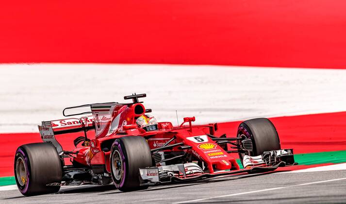 Bilder des Tages - SPORT 08.07.2017, Red Bull Ring, Spielberg, AUT, FIA, Formel 1, Grosser Preis von Oesterreich, Qualifying, im Bild Sebastian Vettel (GER) Scuderia Ferrari German Formula One driver Sebastian Vettel of Scuderia Ferrari during Qualifying for the Austrian FIA Formula One Grand Prix at the Red Bull Ring in Spielberg, Austria on 2017 07 08. Spielberg  EX_ANG  