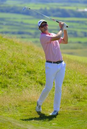 July 8th 2017, Portstewart Golf Club, Portstewart, Northern Ireland; Dubai Duty Free Irish Open Golf Championship, Day 3; Justin Rose (ENG) with his second shot on the 16th during the third round of the Dubai Duty Free Irish Open; Rose sitting on -13 at end of 3rd round xNigelxCookex  ActionPlus11898989