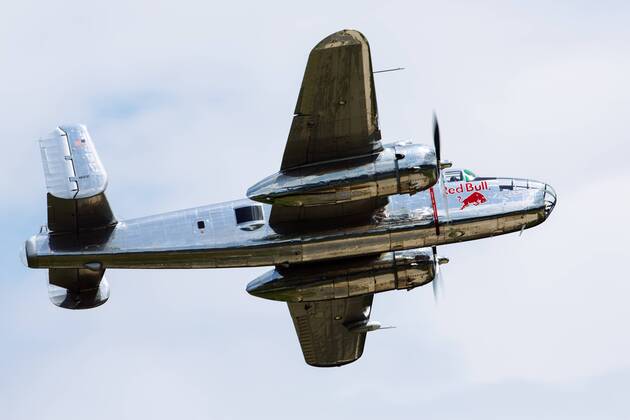 MOTORSPORTS - The Flying Bulls Air Show SPIELBERG,AUSTRIA,09.JUL.17 - MOTORSPORTS - The Flying Bulls Air Show. Image shows a plane. GEPAxpictures xMaticxKlansek