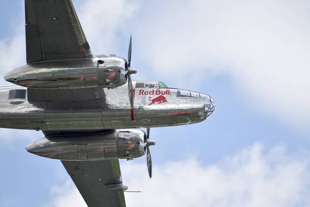 MOTORSPORTS - The Flying Bulls Air Show SPIELBERG,AUSTRIA,09.JUL.17 - MOTORSPORTS - The Flying Bulls Air Show. Image shows shows a plane. GEPAxpictures xMichaelxRiedler