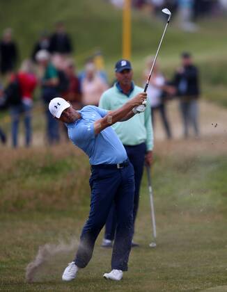July 19th 2017, Royal Birkdale Golf Club, Southport, England; The 146th Open Golf Championship, Final Practice Day; Gary Woodland (USA) plays from the semi rough on the 10th hole xDavidxBlunsdenx  ActionPlus11903725